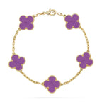 [Glow Jewelry] CLOVER 5 MOTIF VIOLET BRACELET COLLECTION