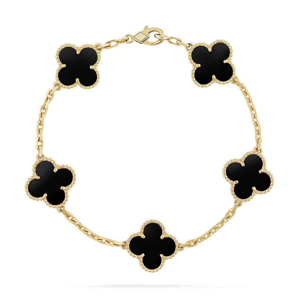 [Glow]New  CLOVER 5 MOTIF ONYXS BRACELET COLLECTION