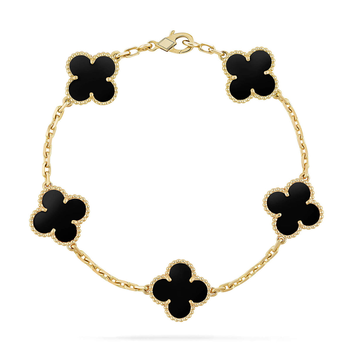 [Glow]New  CLOVER 5 MOTIF ONYXS BRACELET COLLECTION