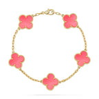 [Glow Jewelry] CLOVER 5 MOTIFS  PINK MOP BRACELET COLLECTION