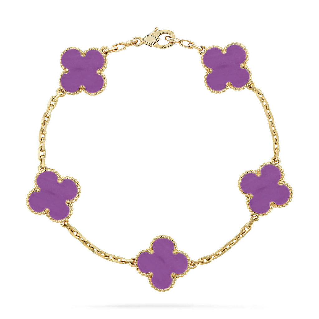[Glow]New  CLOVER 5 MOTIF VIOLET BRACELET COLLECTION