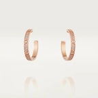 GlowLOVE DIAMOND PINK GOLD HOOP EARRINGS