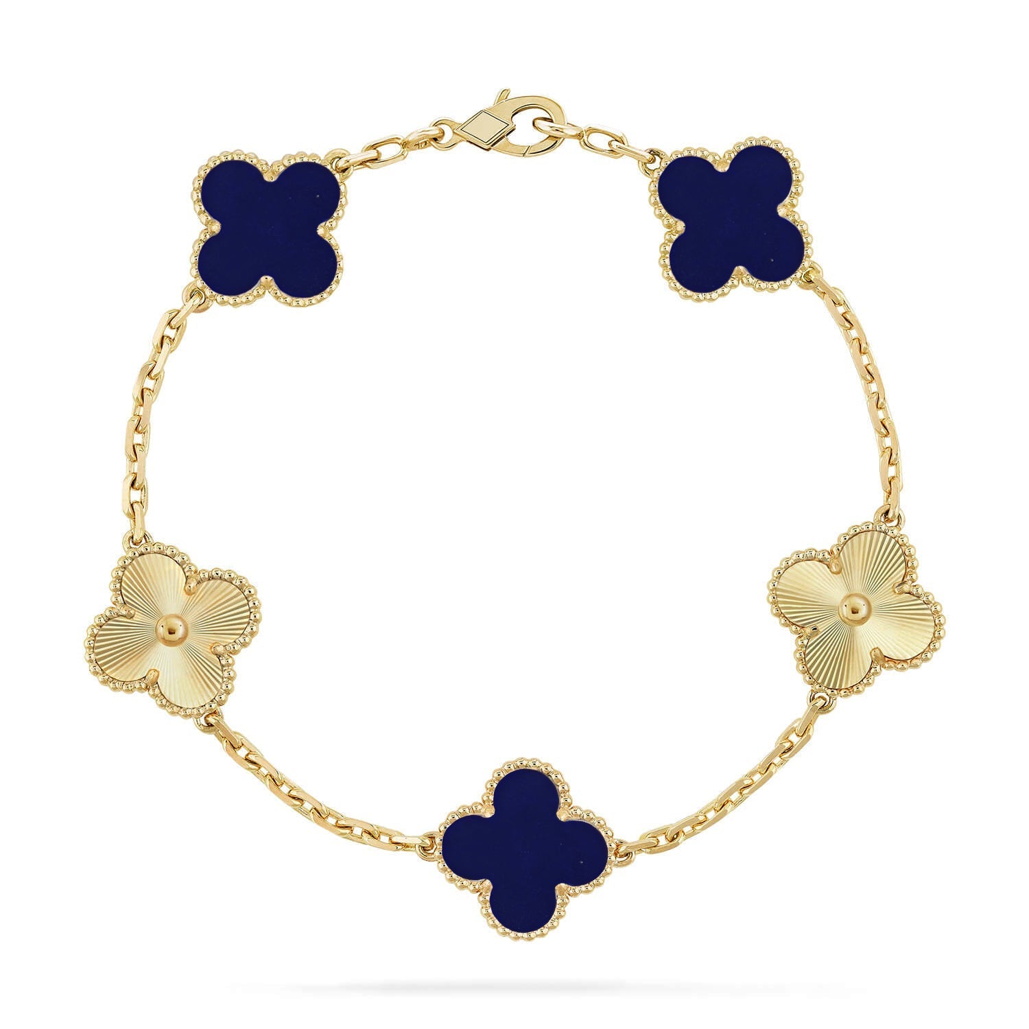 [Glow]New CLOVER 5 MOTIF LAPIS LAZULI BRACELET COLLECTION