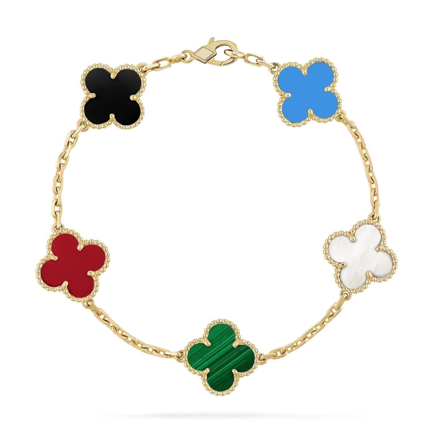 [Glow]New CLOVER 5 MOTIFS MULTICOLOR BRACELET