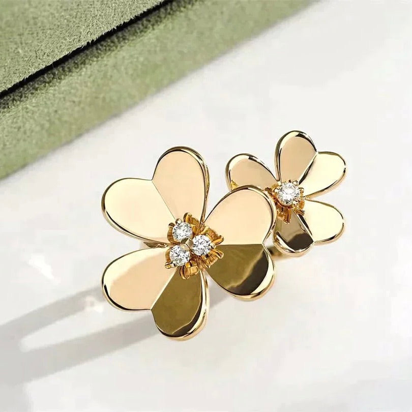 ¡®Glow¡¯CLOVER COMOS GOLD DIAMOND RING