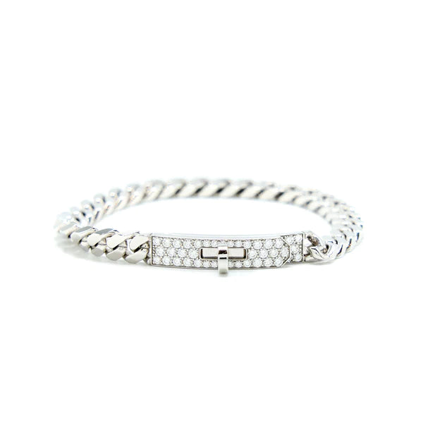 GlowKELLY CHAIN SILVER DIAMOND BRACELET