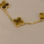 [Glow Jewelry] CLOVER 5 MOTIFS TIGER EYE BRACELET COLLECTION