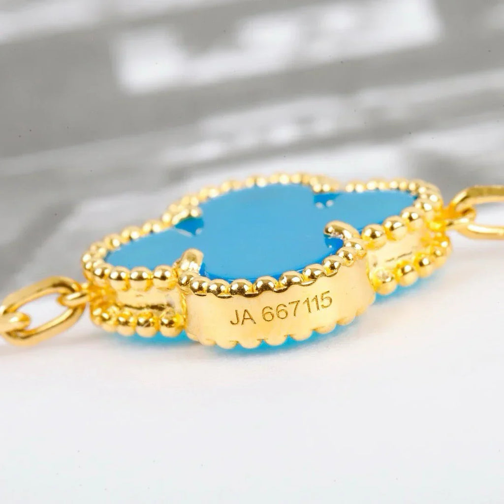 [Glow]New  CLOVER 5 MOTIF TURQUOISE BRACELET COLLECTION