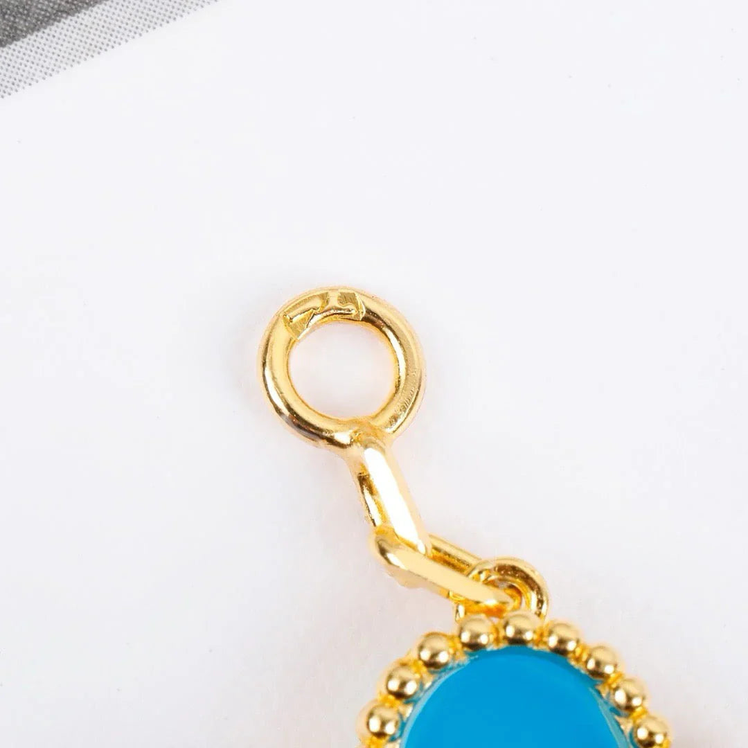 [Glow Jewelry] CLOVER 5 MOTIF TURQUOISE BRACELET COLLECTION