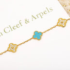 [Glow]New  CLOVER 5 MOTIF TURQUOISE BRACELET COLLECTION