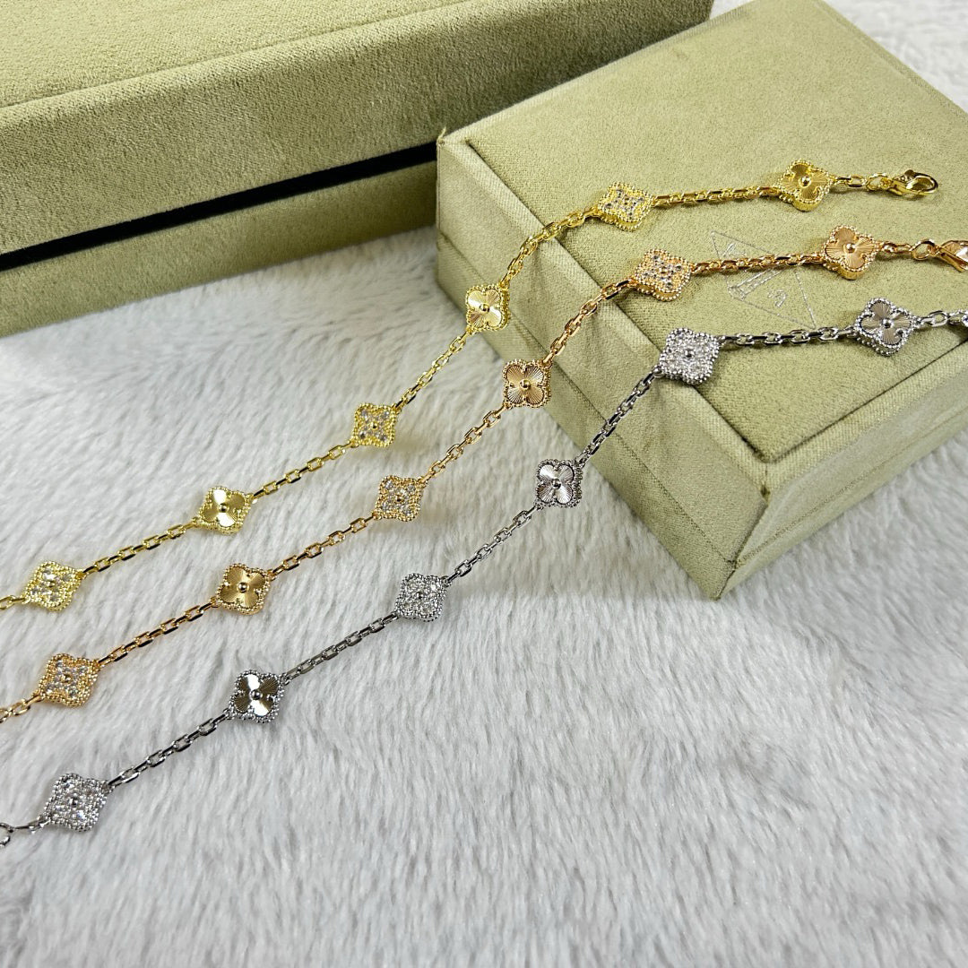 [¡®Glow¡¯]CLOVER 6 MOTIF DIAMOND LASER BRACELET