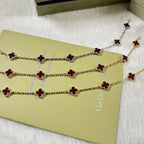 [¡®Glow¡¯]CLOVER 6 MOTIF RED AGATE BRACELET