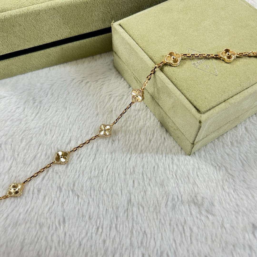 [Glow Jewelry]CLOVER 6 MOTIF DIAMOND BRACELET