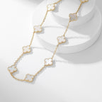 ¡®Glow¡¯CLOVER 10 MOTIFS WHITE MOTHER OF PEARL NECKLACE