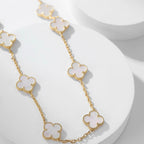 ¡®Glow¡¯CLOVER 10 MOTIFS WHITE MOTHER OF PEARL NECKLACE
