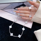 ¡®Glow¡¯CLOVER 10 MOTIFS WHITE MOTHER OF PEARL NECKLACE
