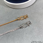 GlowFORCE SMALL HORSESHOE  DIAMOND CHAIN ROPE BRACELET