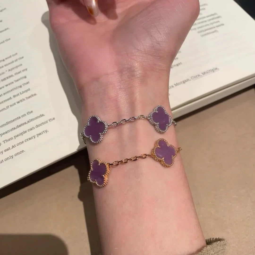 [Glow Jewelry] CLOVER 5 MOTIF VIOLET BRACELET COLLECTION