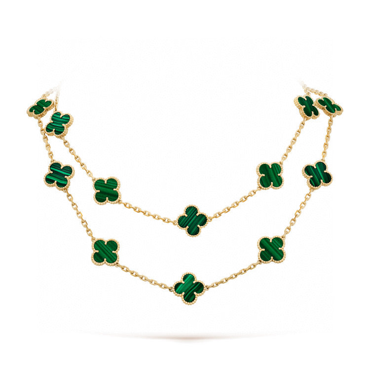 ¡®Glow¡¯CLOVER 20 MOTIFS MALACHITE GOLD
