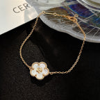 ¡®Glow¡¯LUCKY WHITE MOP PLUM BLOSSOM  BRACELET
