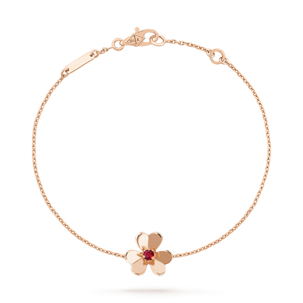 ¡®Glow¡¯FRIVOLE GOLD FLOWER PINK MALACHITE BRACELET