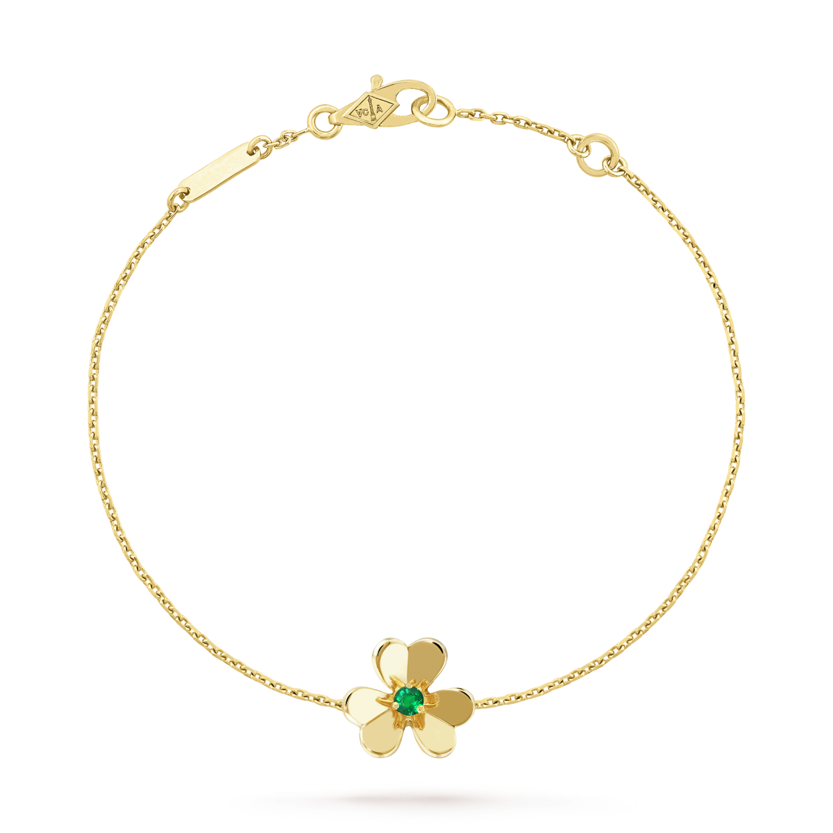 ¡®Glow¡¯FRIVOLE GOLD FLOWER PINK MALACHITE BRACELET
