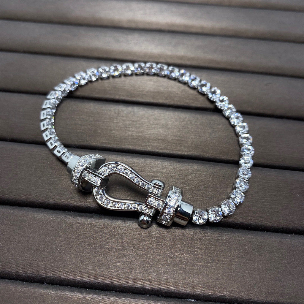 GlowFORCE  HORSESHOE  DIAMOND TENNIS BRACELET