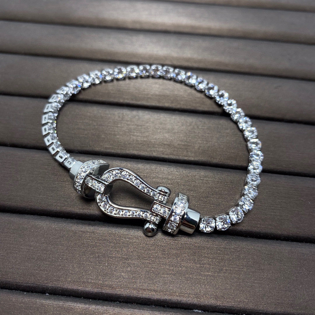 GlowFORCE  HORSESHOE  DIAMOND TENNIS BRACELET