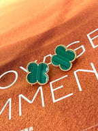 [Glow] CLOVER LARGE (20mm) 1 MOTIFS GREENER MOP STUD EARRINGS