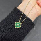 ¡®Glow¡¯CLOVER 15MM DIAMOND TURQUOISE NECKLACE