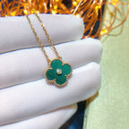 ¡®Glow¡¯CLOVER 15MM DIAMOND TURQUOISE NECKLACE