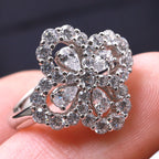 GlowLOOP RING FULL MOTIF DIAMOND 16MM SILVE