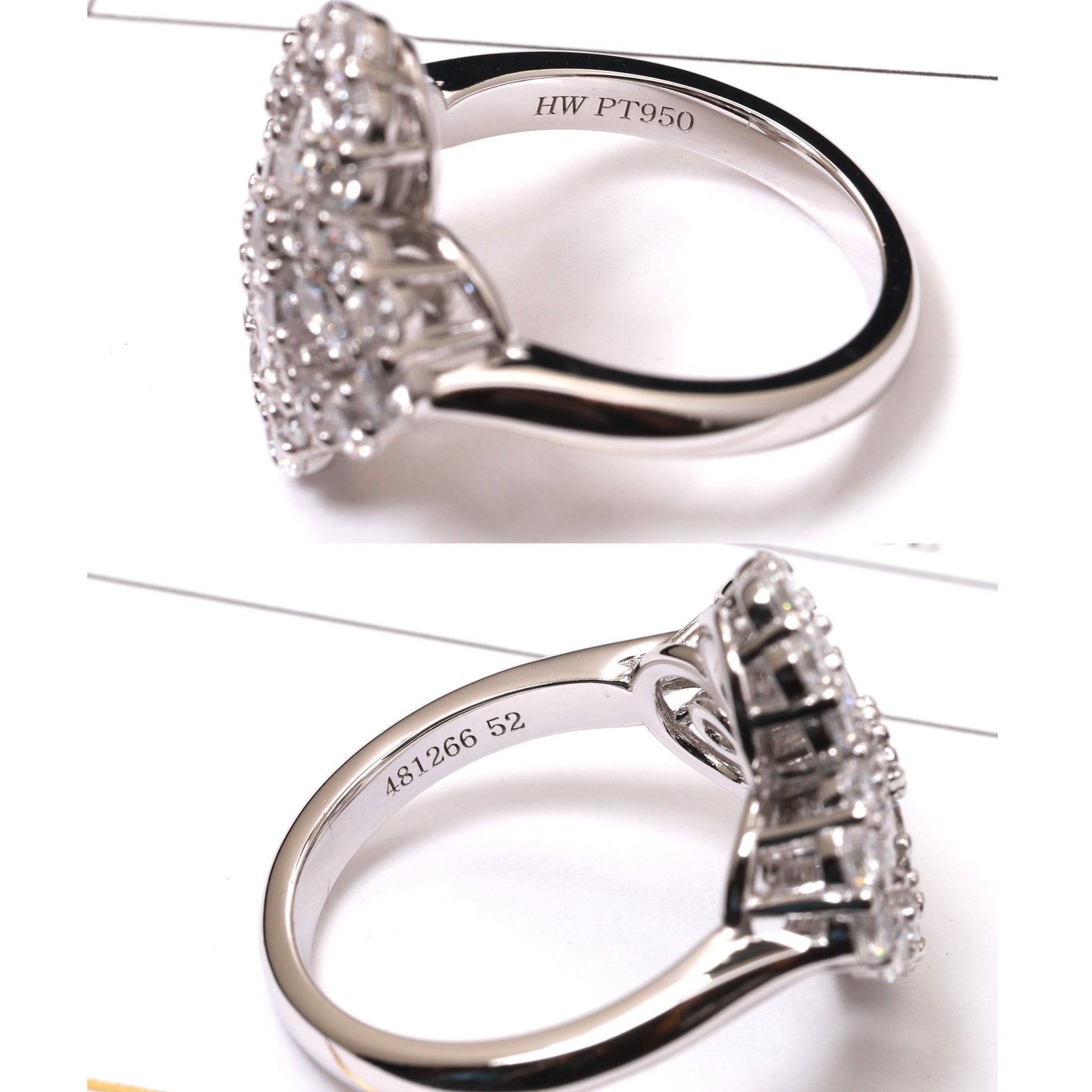 GlowLOOP RING FULL MOTIF DIAMOND 16MM SILVE