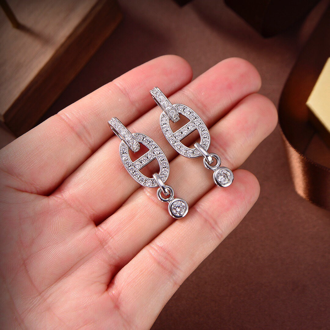 GlowHM CHAINE DIAMOND EARRINGS