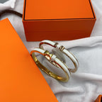 GlowCLASSIC HM CLIC WHITE 8MM ENAMEL BRACELET