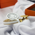 GlowCLASSIC HM CLIC WHITE 8MM ENAMEL BRACELET