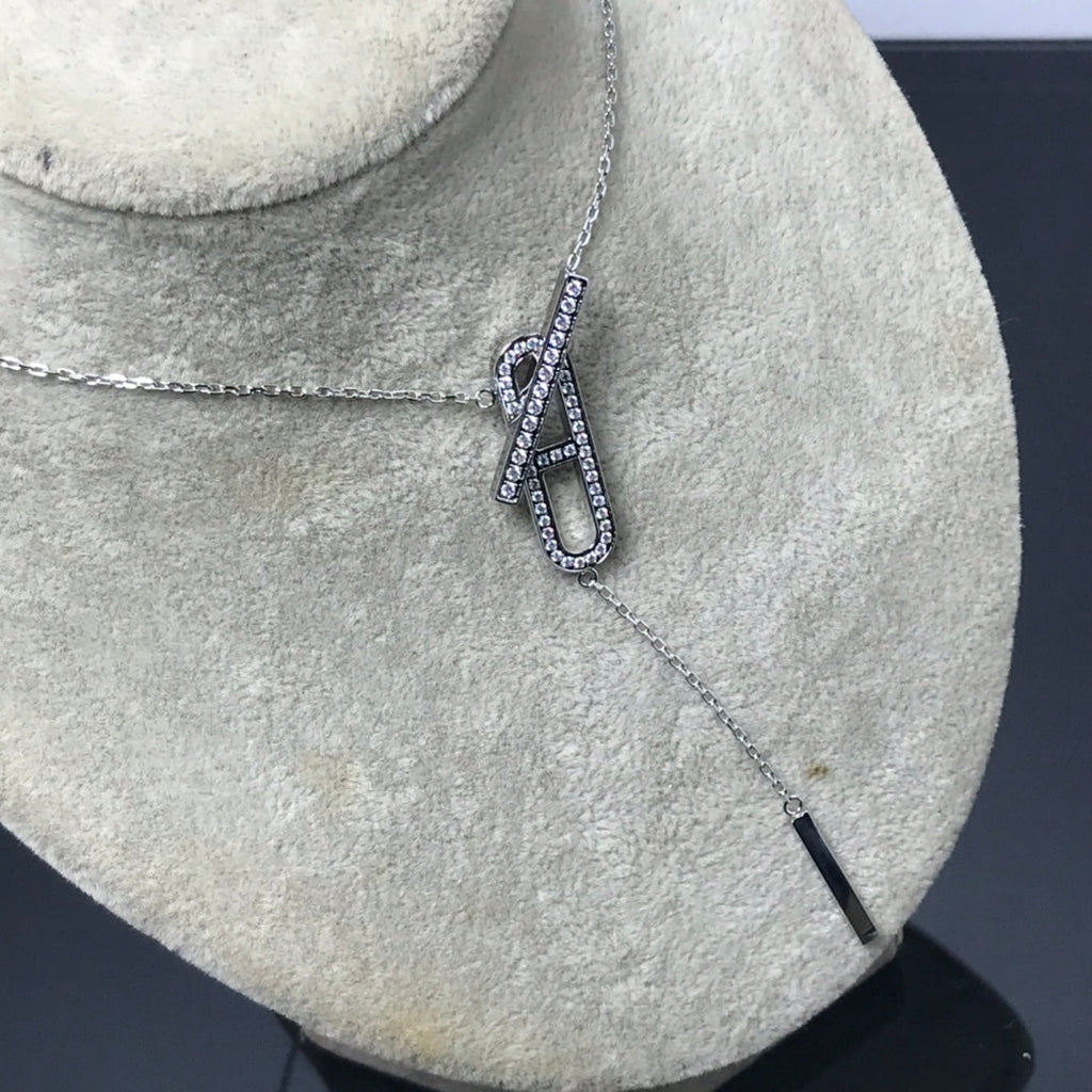 GlowHM NECKLACE PLATINUM ROSE GOLD DIAMOND