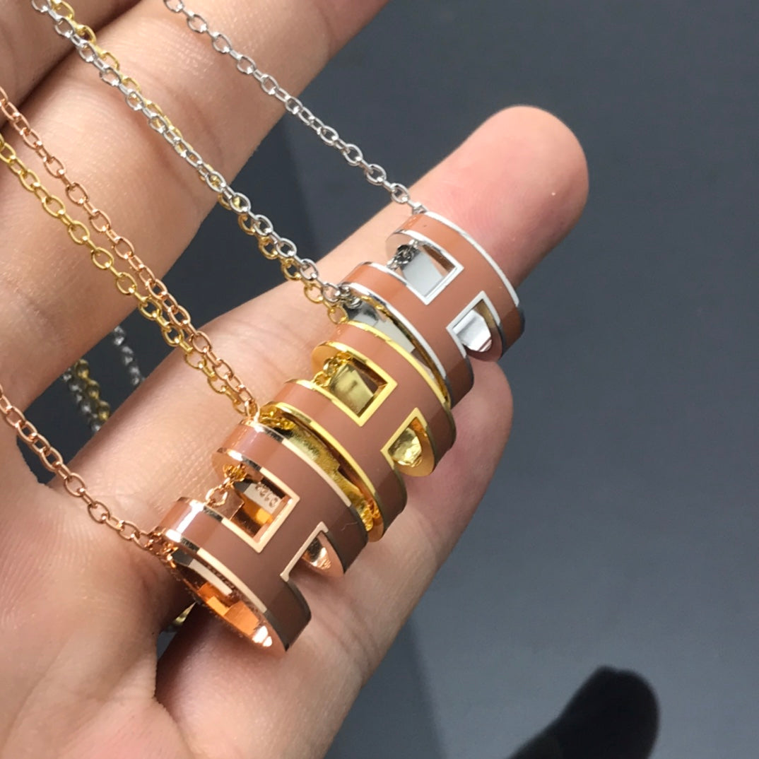 GlowH NECKLACE BROWN