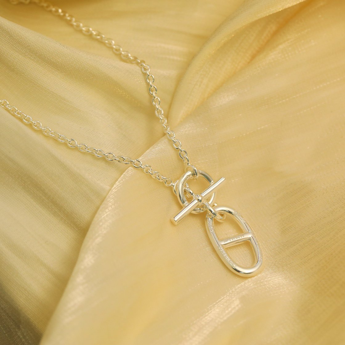 GlowHM CHAINE D'ANCRE PENDANT NECKLACE STERLING SILVER