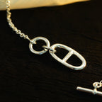 GlowHM CHAINE D'ANCRE PENDANT NECKLACE STERLING SILVER