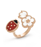 ¡®Glow¡¯LUCKY 3 MOTIF ROSE GOLD RING