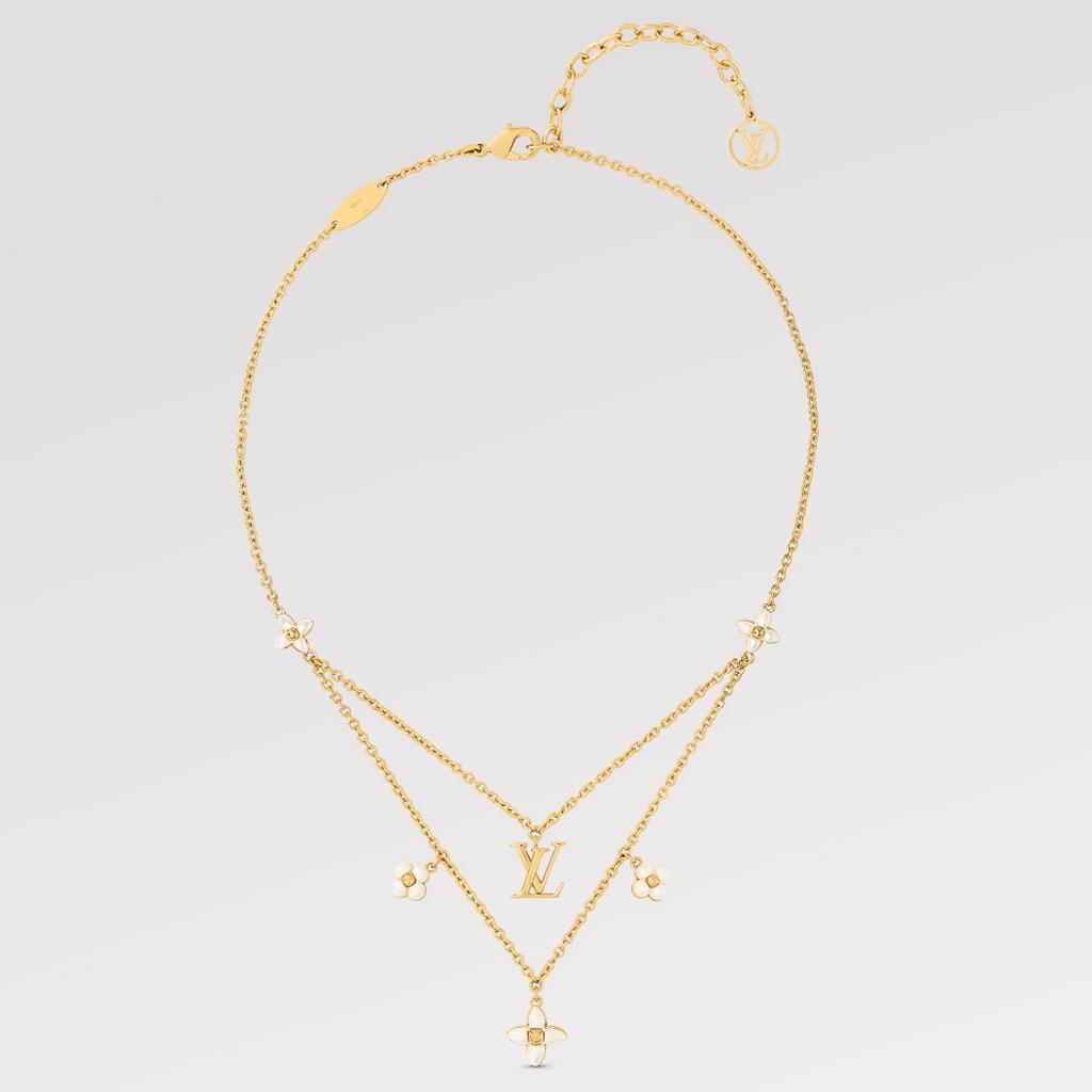 GlowFLOWERGRAM GOLD MOP DOUBLE ROW NECKLACE