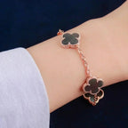 [Glow]New  CLOVER 5 MOTIF GRAY MOP BRACELET COLLECTION