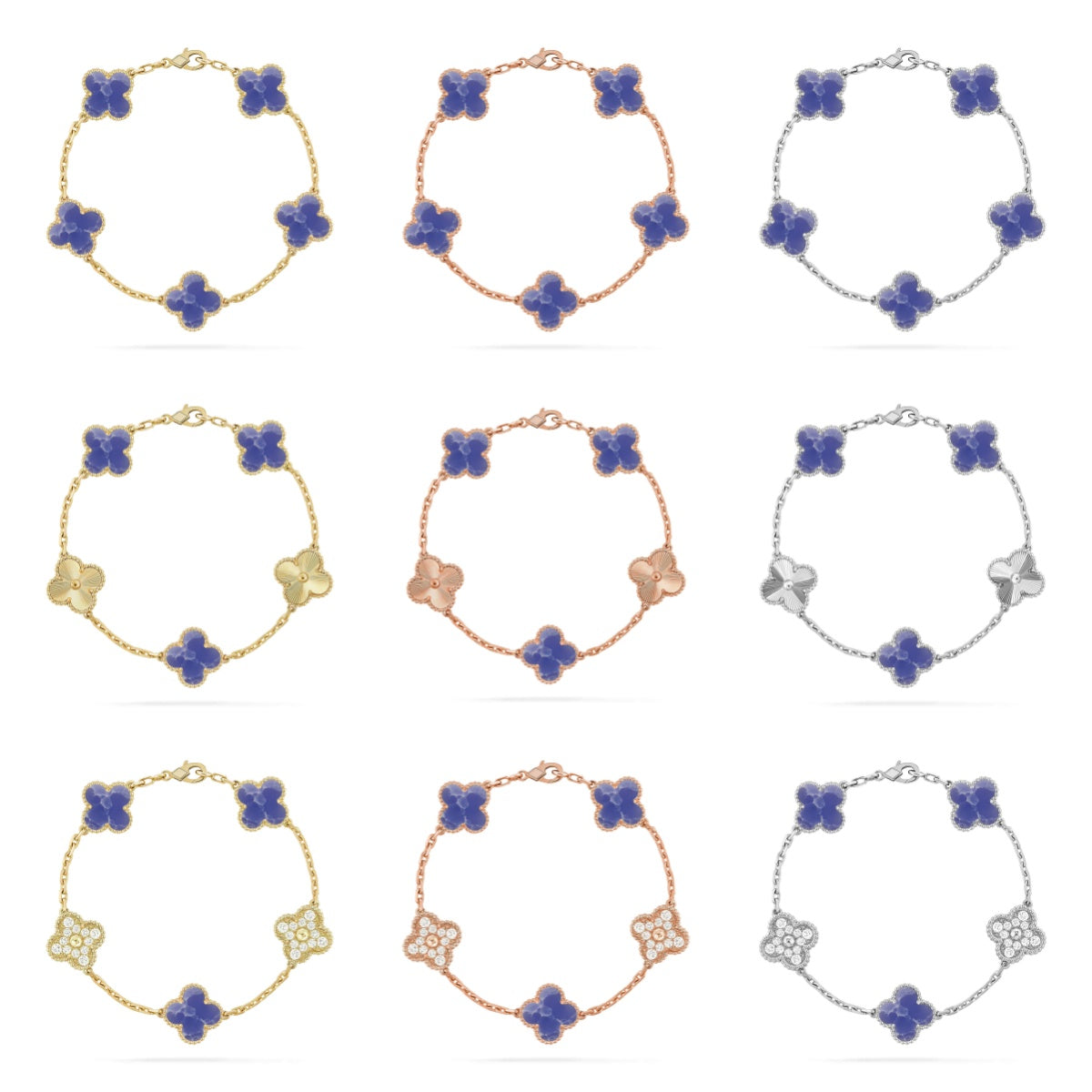 [Glow]New CLOVER 5 MOTIF BLUE VEINS BRACELET COLLECTION