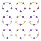 [Glow]New CLOVER 5 MOTIF LIGHT PURPLE BRACELET COLLECTION