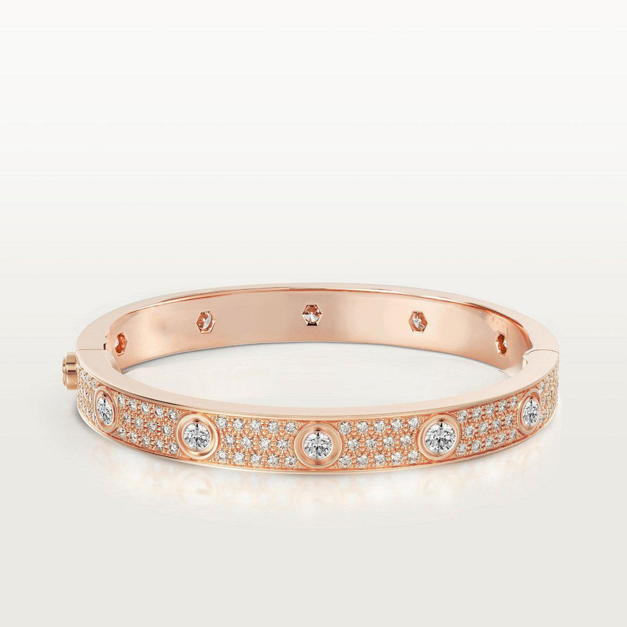 GlowLOVE BRACELET 6.1MM DIAMOND-PAVED 10 BIG DIAMONDS