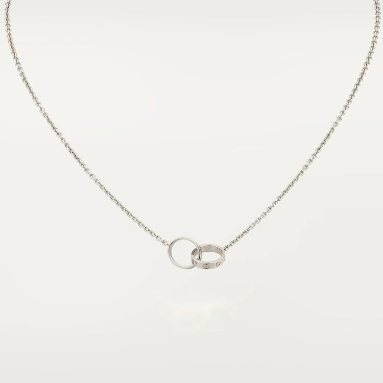 GlowLOVE NECKLACE PINK GOLD AND SILVER