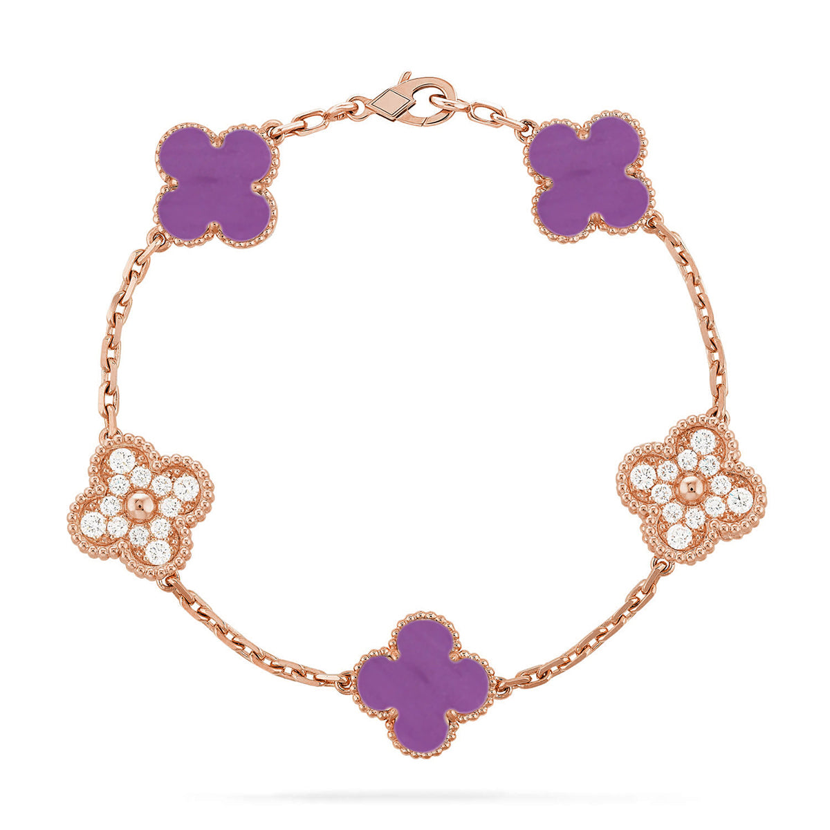 [Glow]New  CLOVER 5 MOTIF VIOLET BRACELET COLLECTION