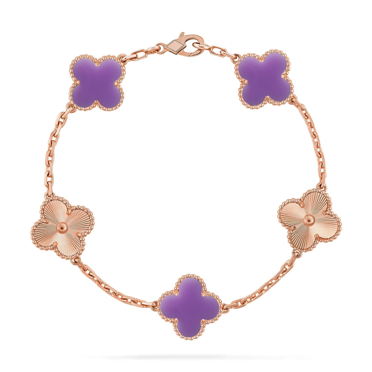 [Glow Jewelry]CLOVER 5 MOTIF LIGHT PURPLE BRACELET COLLECTION
