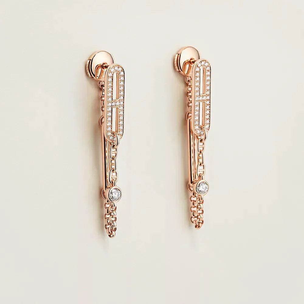 GlowCHAINE CHAOS DIAMOND DROP EARRINGS